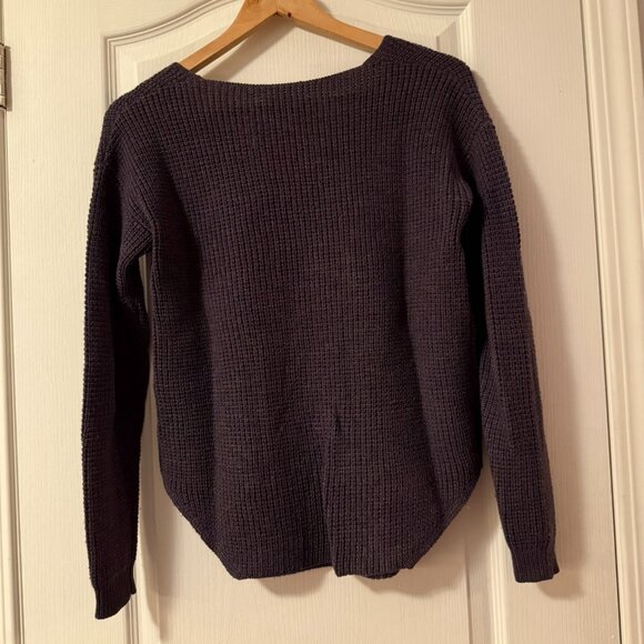 Aritzia Wilfred Free | WOLTER SWEATER WAFFLE KNIT V-NECK 100% Merino Wool | XXS - Picture 12 of 12